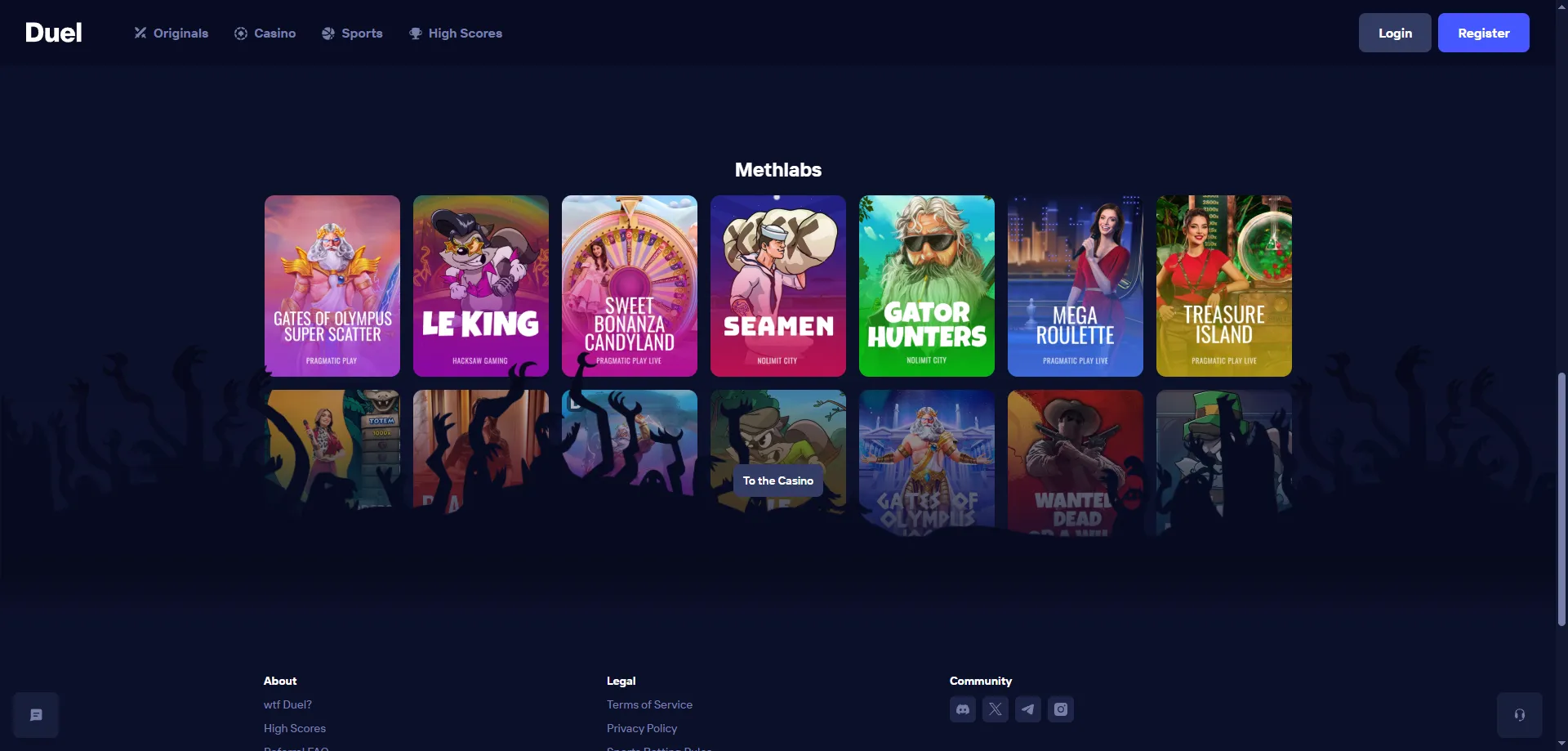 Tragamonedas y juegos exclusivos en Duel Casino México